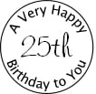 Circle stamp 25th Birthday