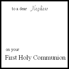 1st holy communion